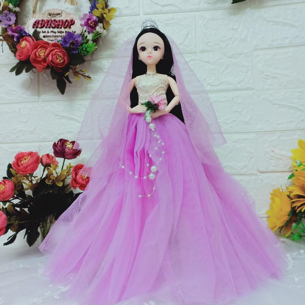 Váy cưới ren lưới cho búp bê cô dâu 30cm ms9-11 Sunnydoll