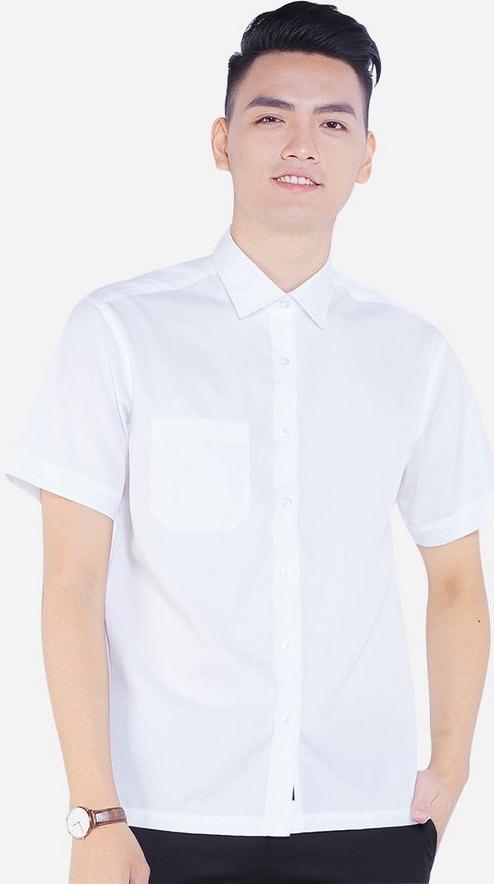 Áo sơ mi nam cộc tay nam công sở Aligro màu trắng ALGS-C101