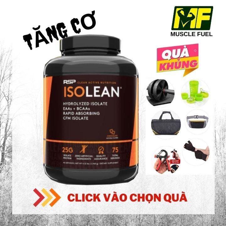 RSP ISOLEAN Hydrolyzed Whey Protein Isolate Hổ trợ tăng cơ - 73 liều dùng + Quà tặng.