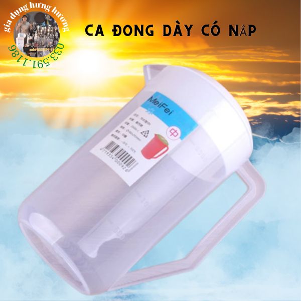 Ca đong định lượng 5 lít - 5l chia vạch có nắp nhựa dày đẹp