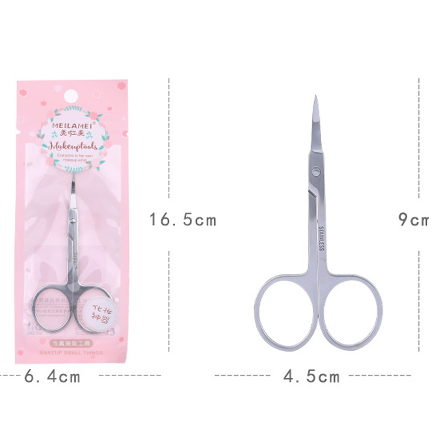 Kéo Mũi Cong / Nhọn Inox Meilamei Scissors Cắt Tỉa Tóc, Lông Mũi, Lông Mi, Lông Mày