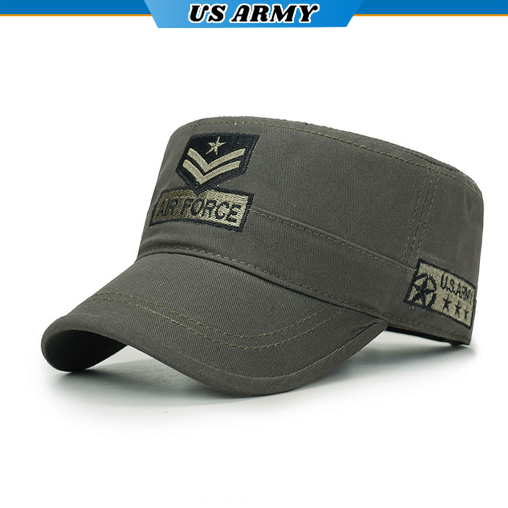 Mũ Lưỡi Trai Nam Thời Trang Lính Cao Cấp U368, Nón Kết Nam Vành Cong Thời Trang Us Army - Hàng Chính Hãng - Xanh Rêu