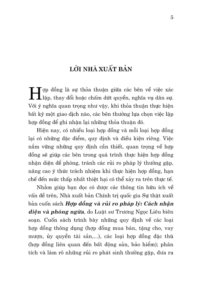 Sách - Hợp Đồng Và Rủi Ro Pháp Lý: Cách Nhận Diện Và Phòng Ngừa