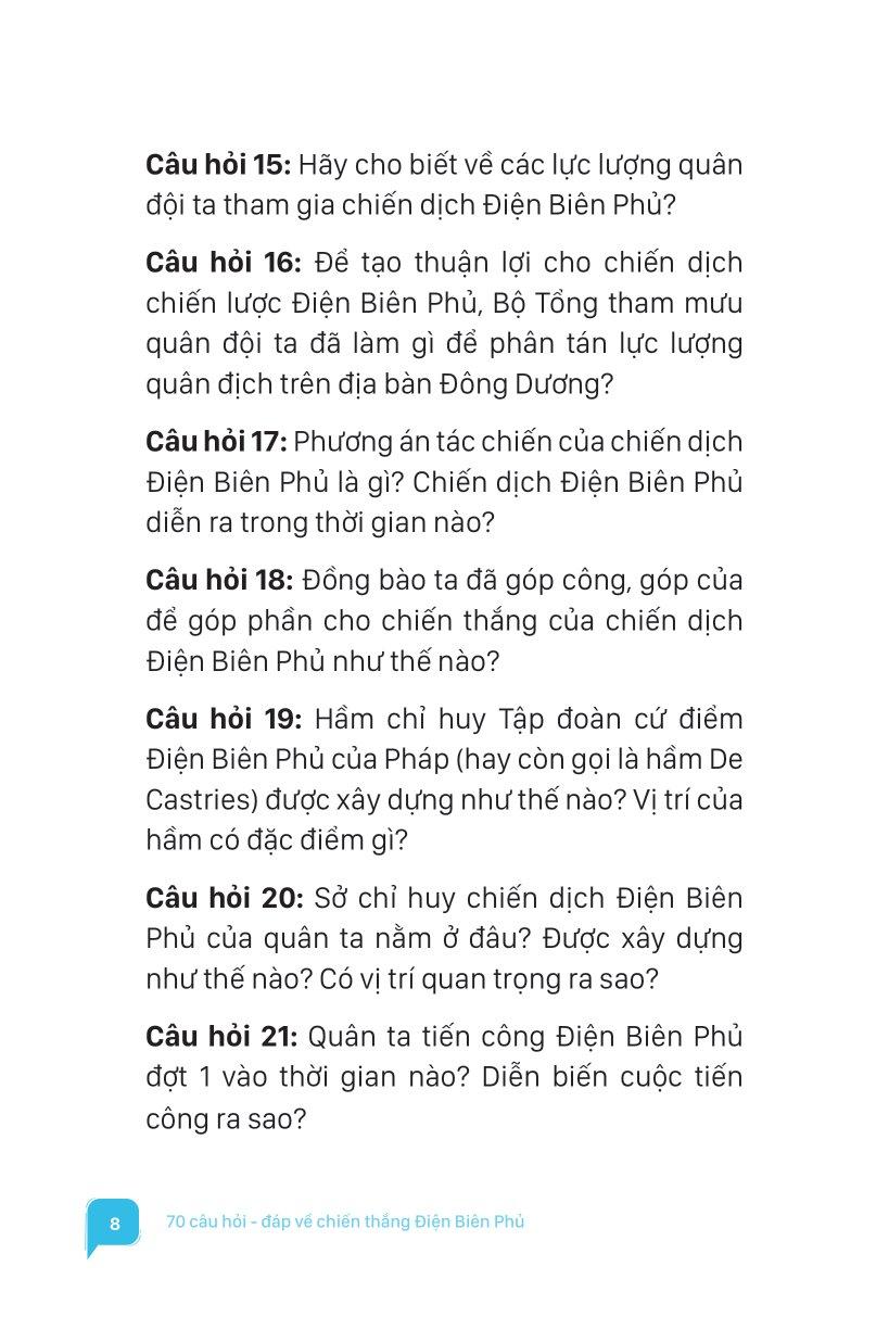 Kỉ Niệm 70 Năm Chiến Thắng Điện Biên Phủ - 70 Câu Hỏi-Đáp Về Chiến Thắng Điện Biên Phủ