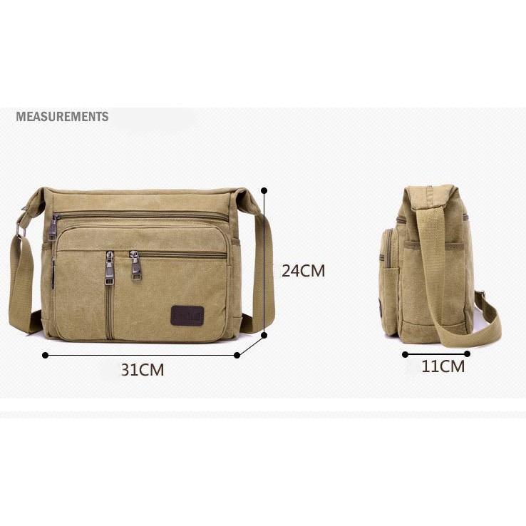 Túi Đeo Chéo Nam Vải Bố Thời Trang Hàn Quốc Cặp Đeo Vải Canvas Tuxa Store