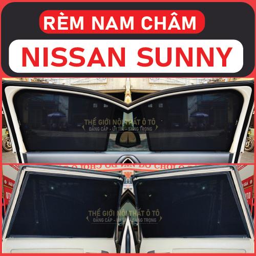 Rèm che nắng nam châm Xe Nissan Sunny Bộ 4 tấm chắn nắng chuẩn form xe, nam châm hút mạnh