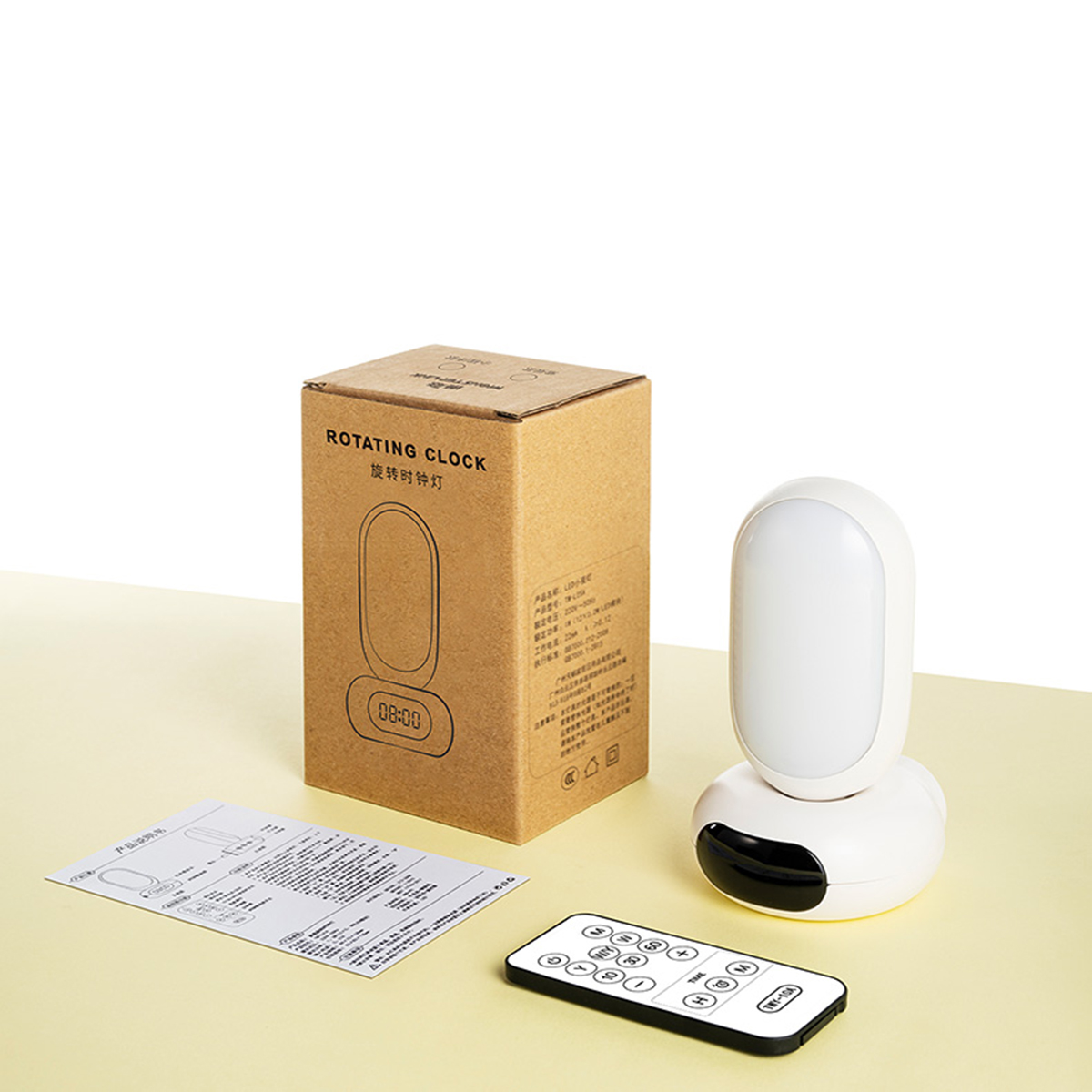 Đèn ngủ điều khiển từ xa bảo vệ mắt với 3 chế độ sáng, điều chỉnh độ sáng 10 cấp độ, tích hợp đồng hồ xem giờ
