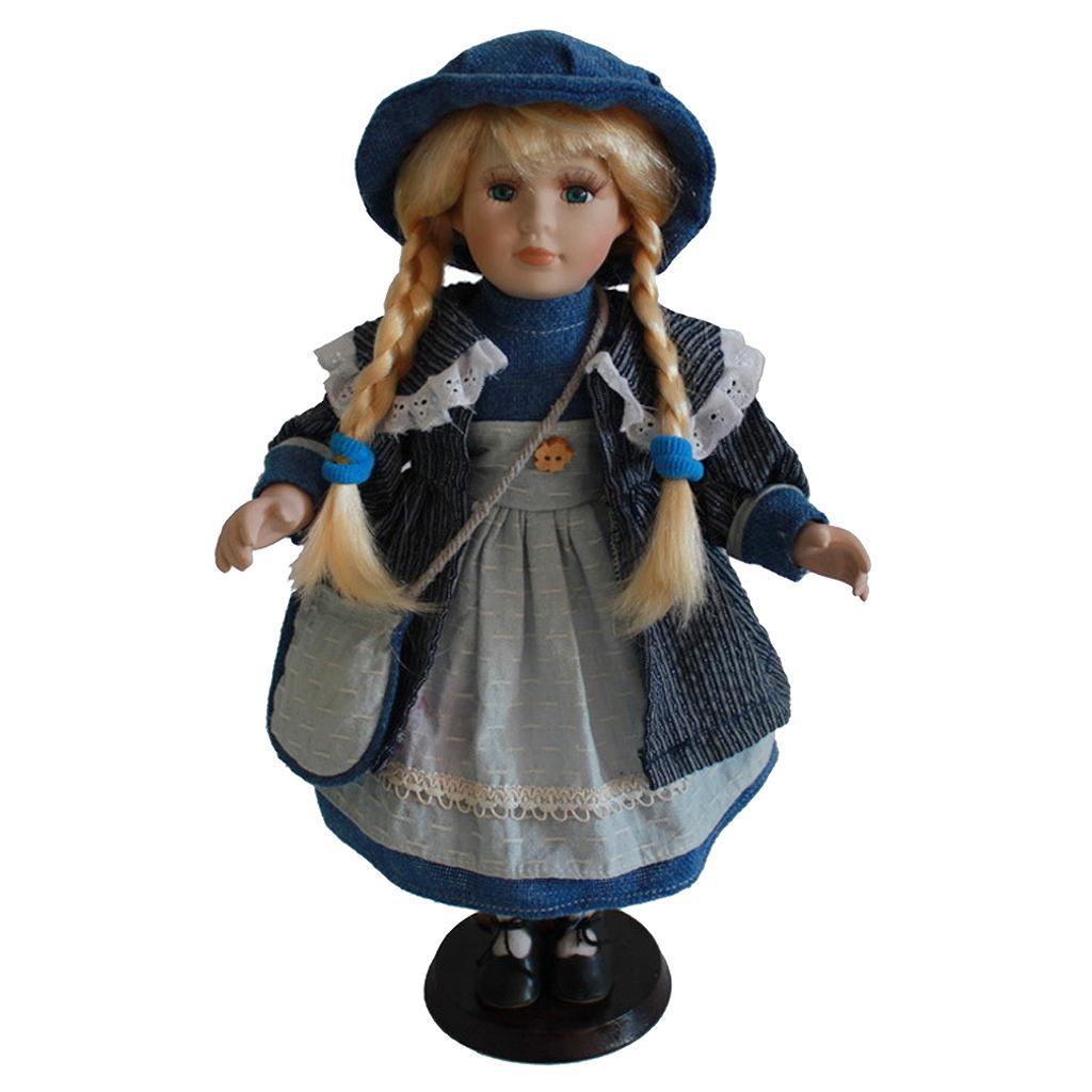 40cm Vintage Porcelain Doll Collectibles Model Crafts
