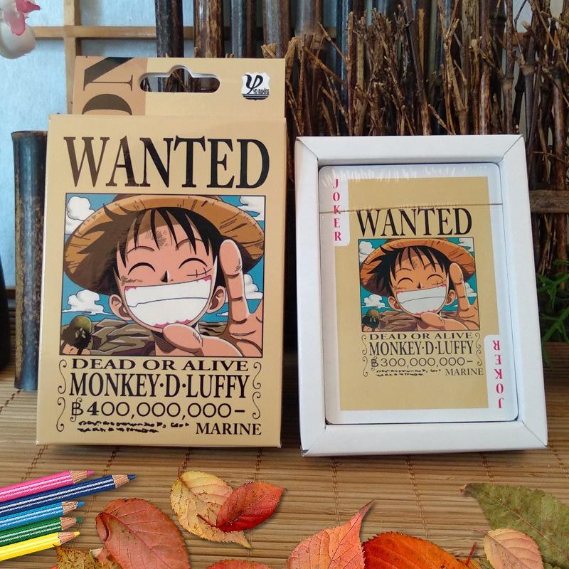 Bộ Bài Tây Tú Lơ Khơ 54 Lá In Hình One Piece, Luffy, Chopper,Zoro Wanted cả nhóm
