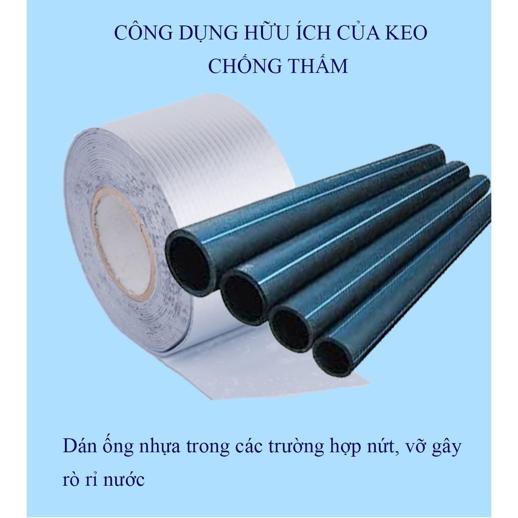 Băng keo siêu dính chống thấm và chịu nhiệt - Dán cho tường, trần nhà, mái tôn, ống nước, bể nước, xô chậu, phao bơi…