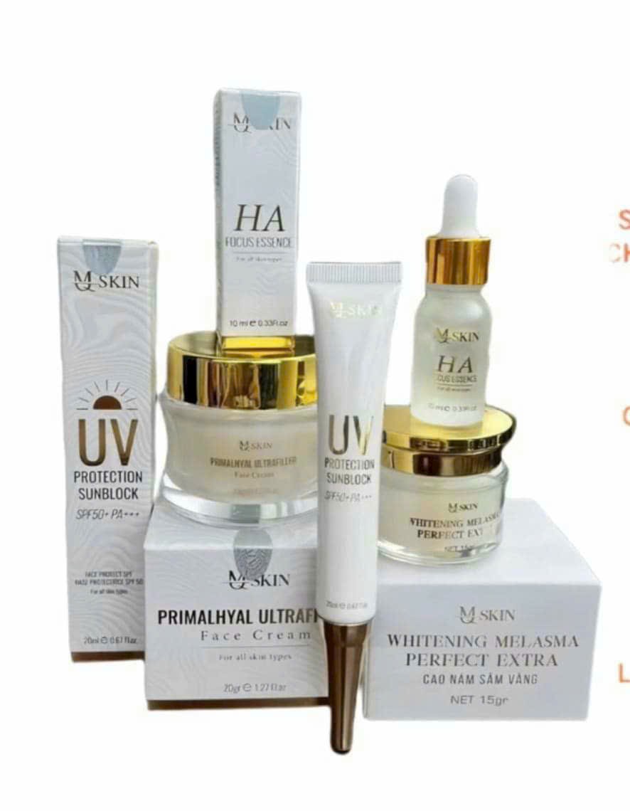 Combo Dưởng Trắng Da Mặt Sâm Vàng Mq skin - Chính Hãng