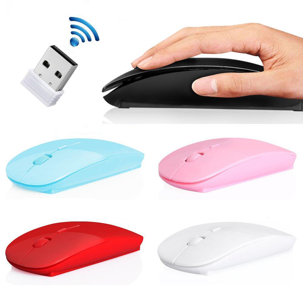 Chuột không dây siêu mỏng 2.4GHz nhiều màu sắc
