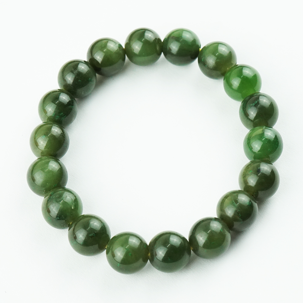 Vòng tay đá ngọc bích Nephrite tự nhiên 10 li 18 hạt