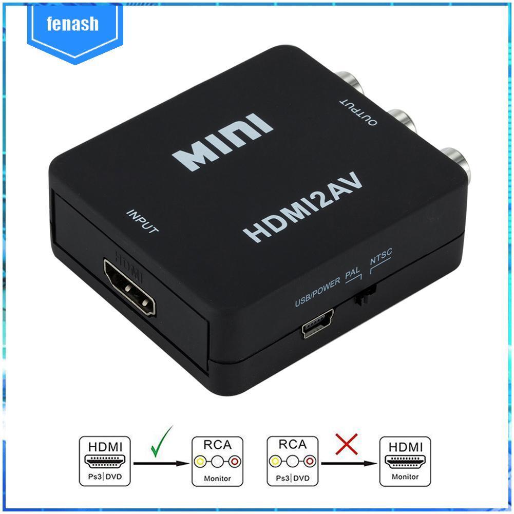 ✪Bộ Chuyển Đổi HDMI Sang AV Hỗ Trợ NTSC PAL Cho PS3 DVD Player PC