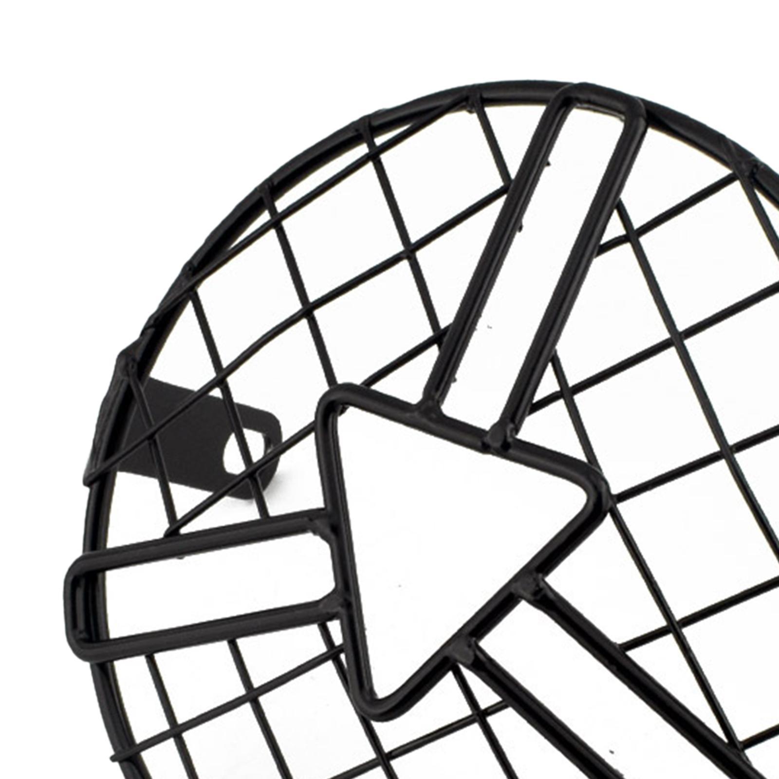 6.5" Motorcycle Headlight Mesh Grill Guard Headlamp Light Cover for Cafe Racer