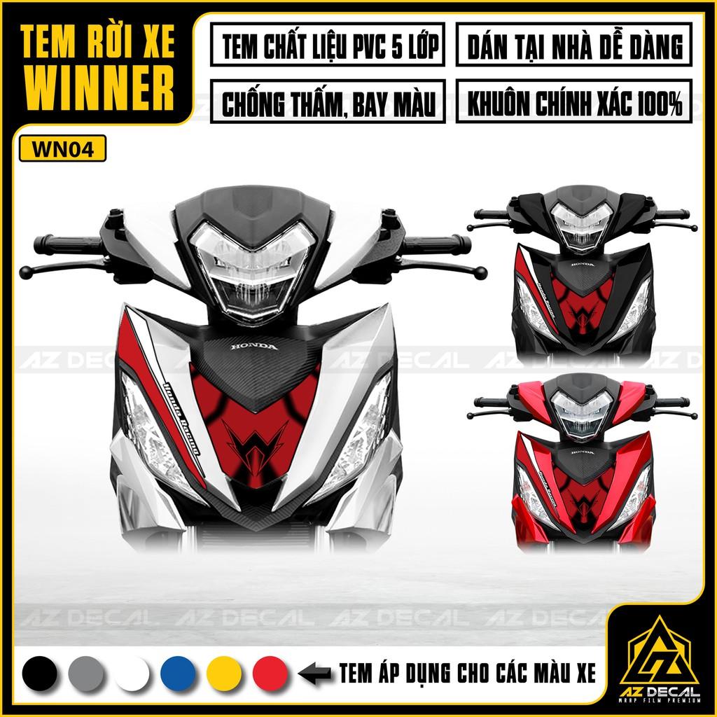 Tem Rời Dán Xe Máy Winner V1 / 150 Racing 150 | WN05 | Decal Chế Xe Chất Liệu PVC Cao Cấp - Xanh Trắng