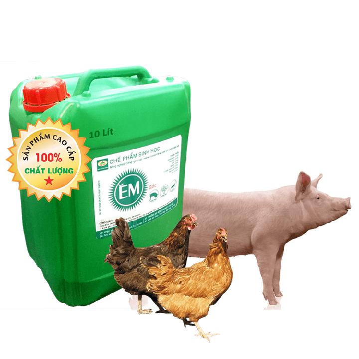 Chế phẩm sinh học EM gốc . Men vi sinh Đại Học Nông Nghiệp 1 Hà Nội. Chứa hàng tỷ bào tử hữu hiệu. Từ 1 lít EM gốc sản xuất ra 40 lít EM thứ cấp. Can 10 lít. HSD: 2 năm