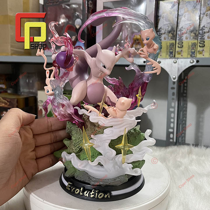 Mô hình Mewtwo và Mew Pokemon Led - Figure Mewtwo Pokemon