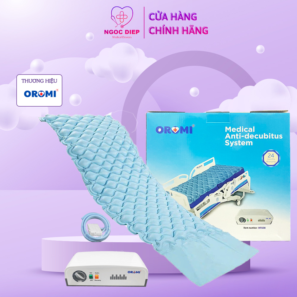 Đệm hơi chống loét OROMI HF608 - Nệm tích cực chống hăm, hoại tử 2 chế độ (Có van không luân chuyển)
