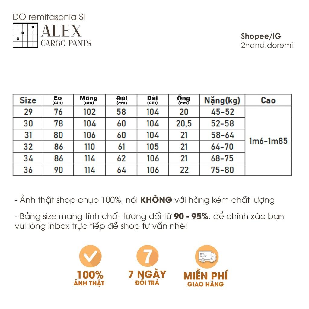 Quần Kaki Túi Hộp Nam Nữ Alex Retro Ống Suông Rộng Chất Vải Dày Dặn Phong Cách Đường Phố