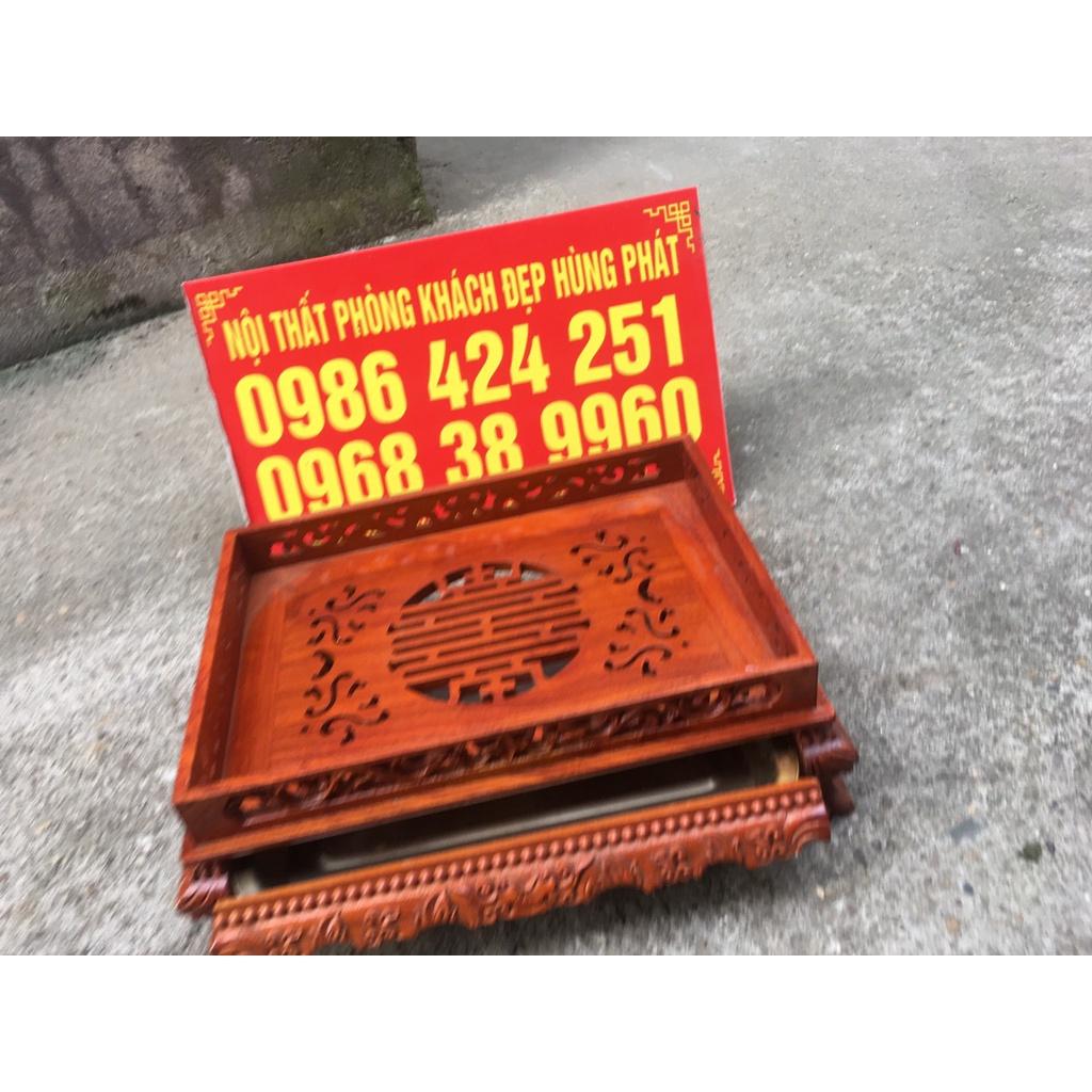 Khay trà chân quỳ gỗ hương cao cấp