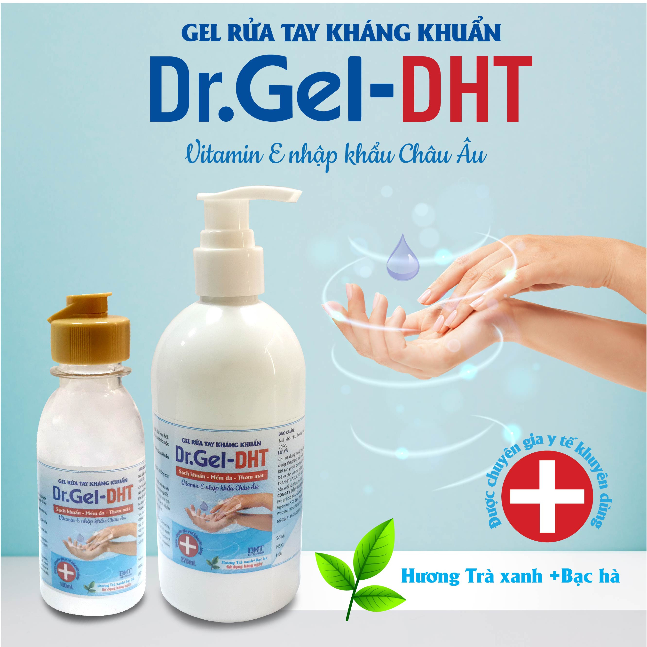 Gel rửa tay khô kháng khuẩn nhanh Dr.Gel DHT