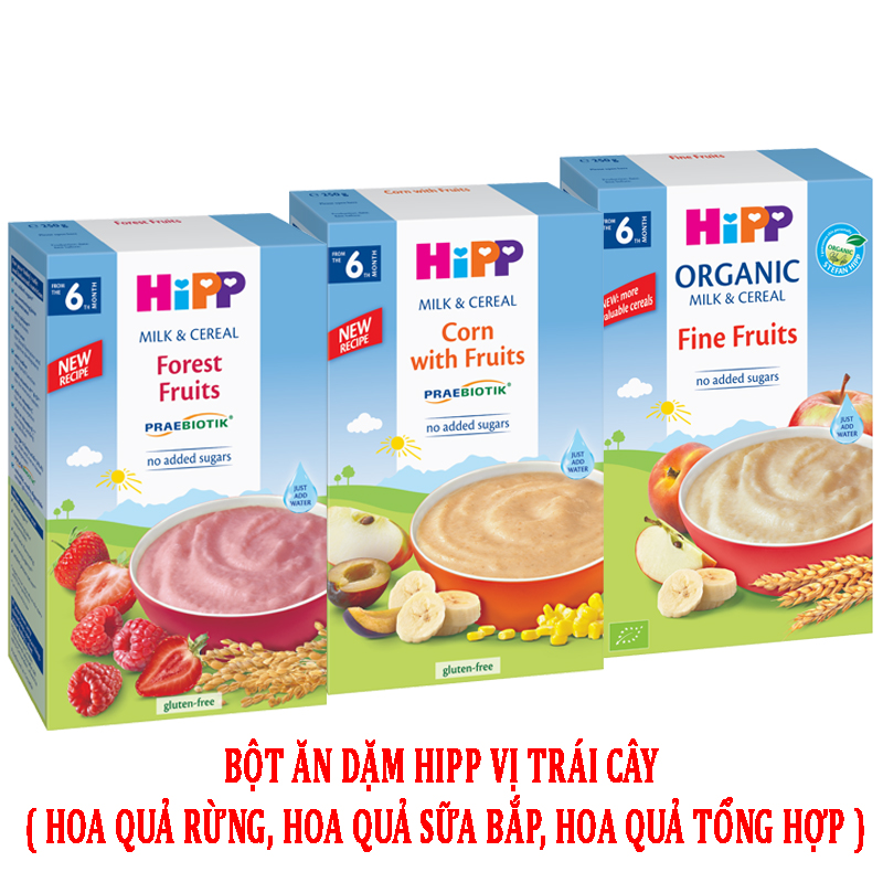 BỘT ĂN DẶM HIPP Bột sữa Hoa quả rừng