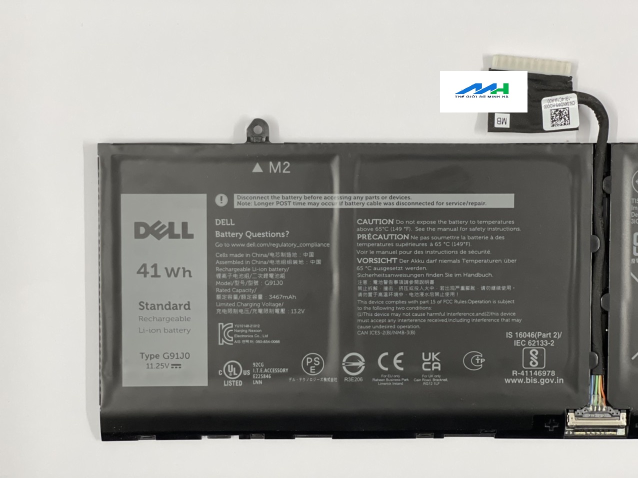 Pin dành cho Laptop Dell Inspiron 15 3000 3511 N3511 - G91J0 hàng nhập khẩu