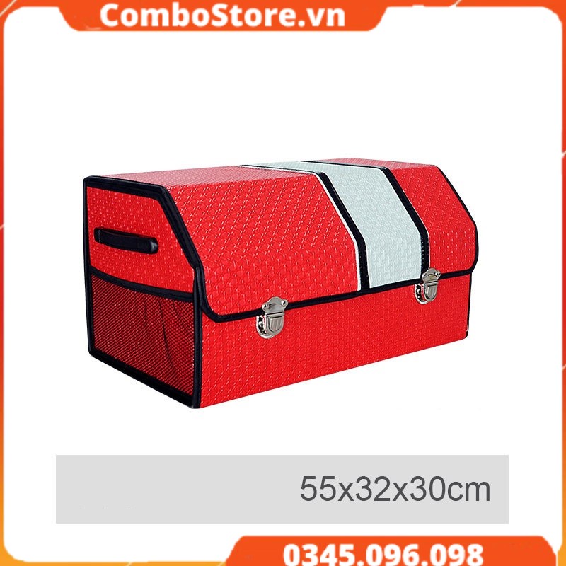Túi đựng đồ da cao cấp xếp gọn cốp ô tô xe hơi - Thùng đựng đồ da kết hợp nhựa cao cấp xếp gọn cốp xe