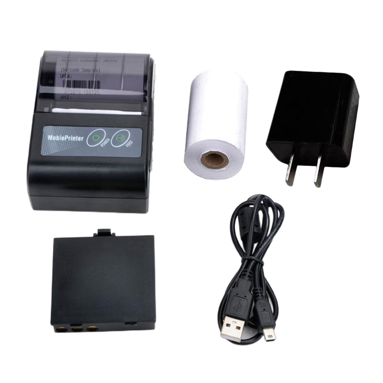 Portable Mini 57.5mm Bluetooth Thermal Printer Receipt Bill Ticket POS Printing for iOS Android