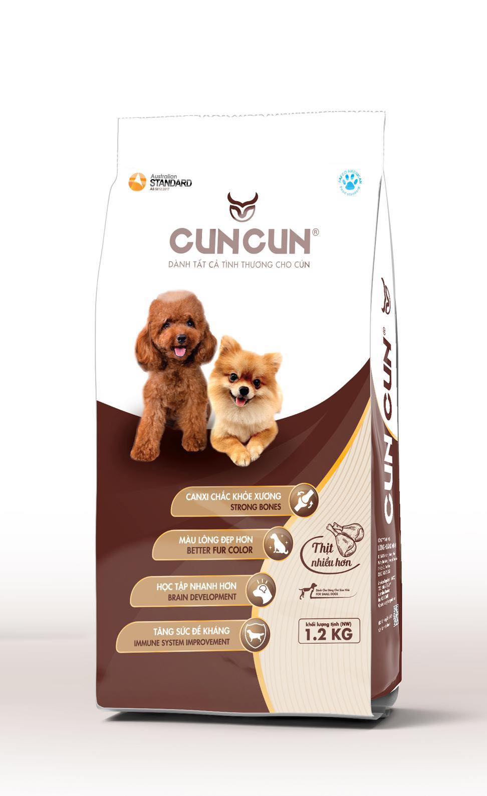 Thức ăn cho chó Cuncun DOG PLUS++ (Hạt chó mini gói 1,2kg)