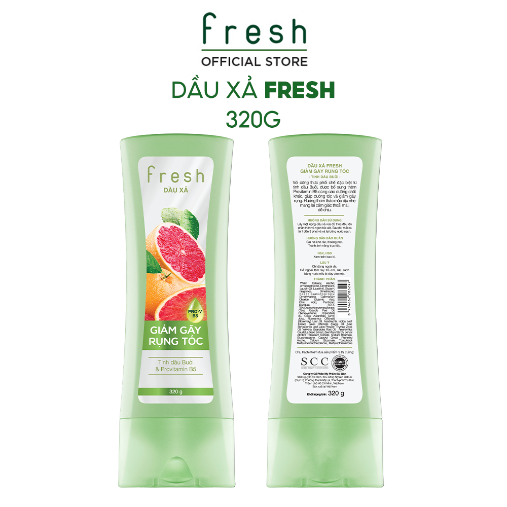 Dầu xả Fresh giảm gảy rụng tóc- Tinh dầu Bưởi, 320g