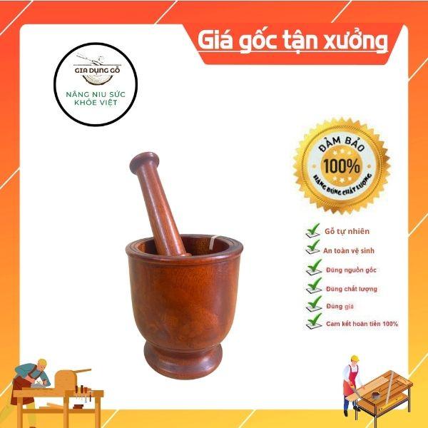 Bộ chày cối gỗ - chày cối giã cua,tỏi,hành,các loại hạt siêu tiện dụng - Đồ Dùng Bằng Gỗ 68