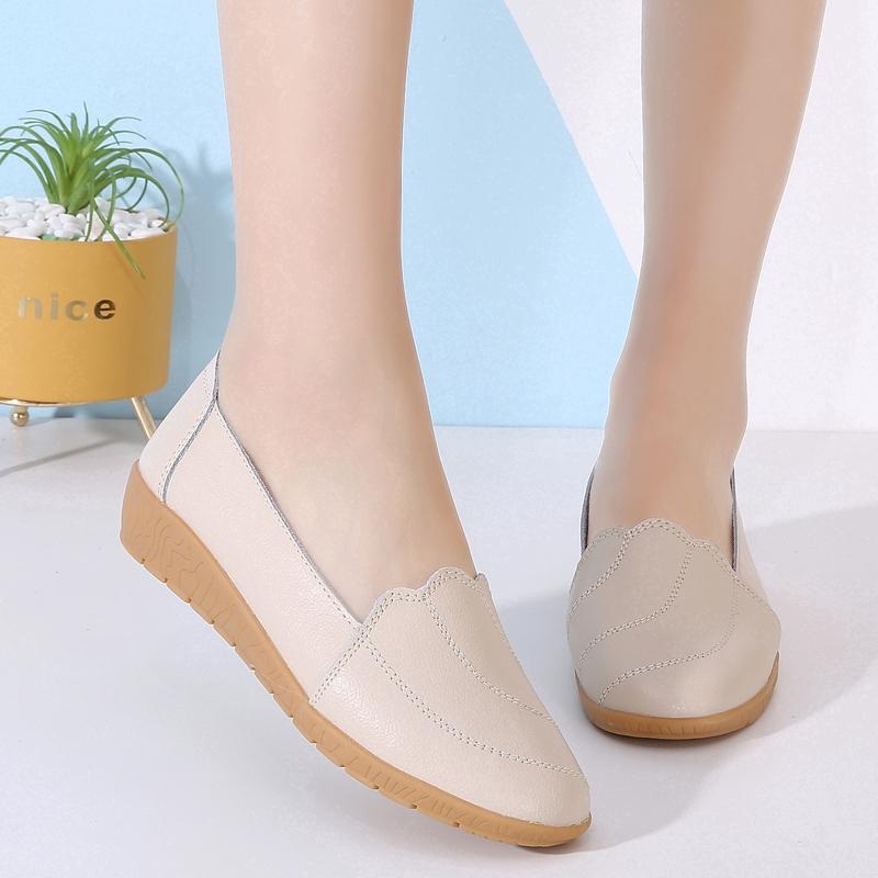 2020 Fashion women outdoor soft leather flat shoes