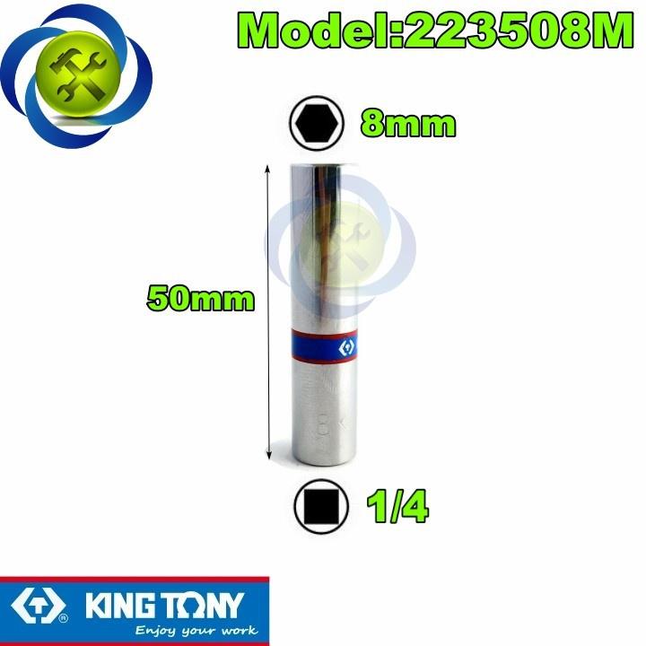 Tuýp 1/4 KINGTONY 2235XX loại dài 6 cạnh màu trắng từ 4 - 14mm