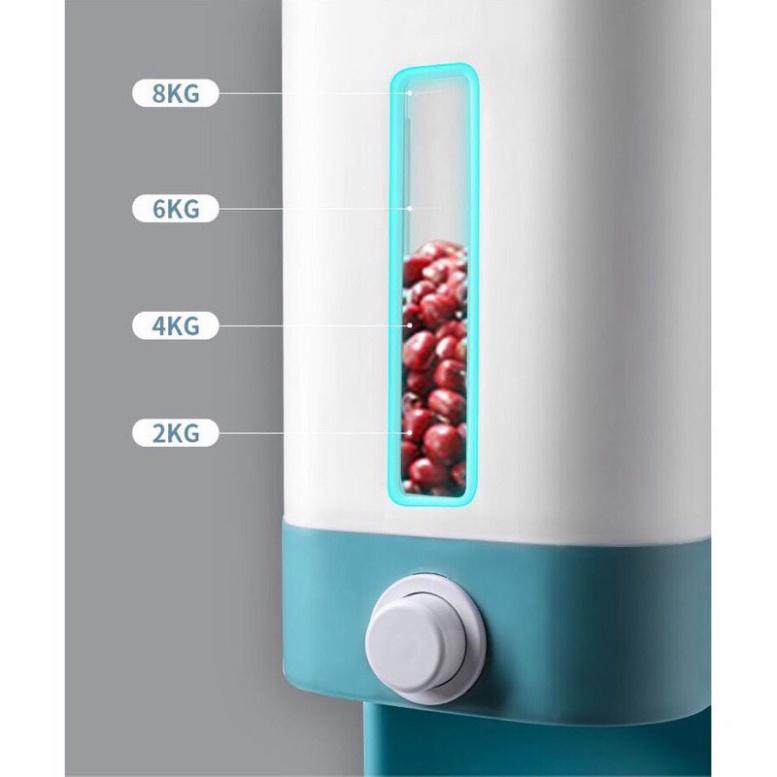 Thùng gạo thông minh tự động 15kg, hũ đựng gạo và bảo quản sạch sẻ, lấy gạo chính xác, tích hợp cốc vo gạo tiện lợi