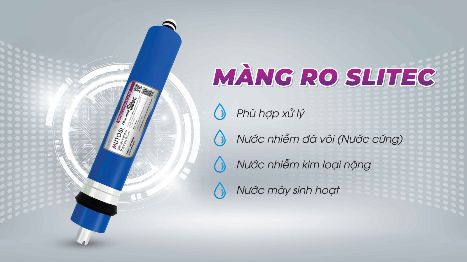 Màng lọc RO Mutosi SLITEC 50GPD - Hàng chính hãng