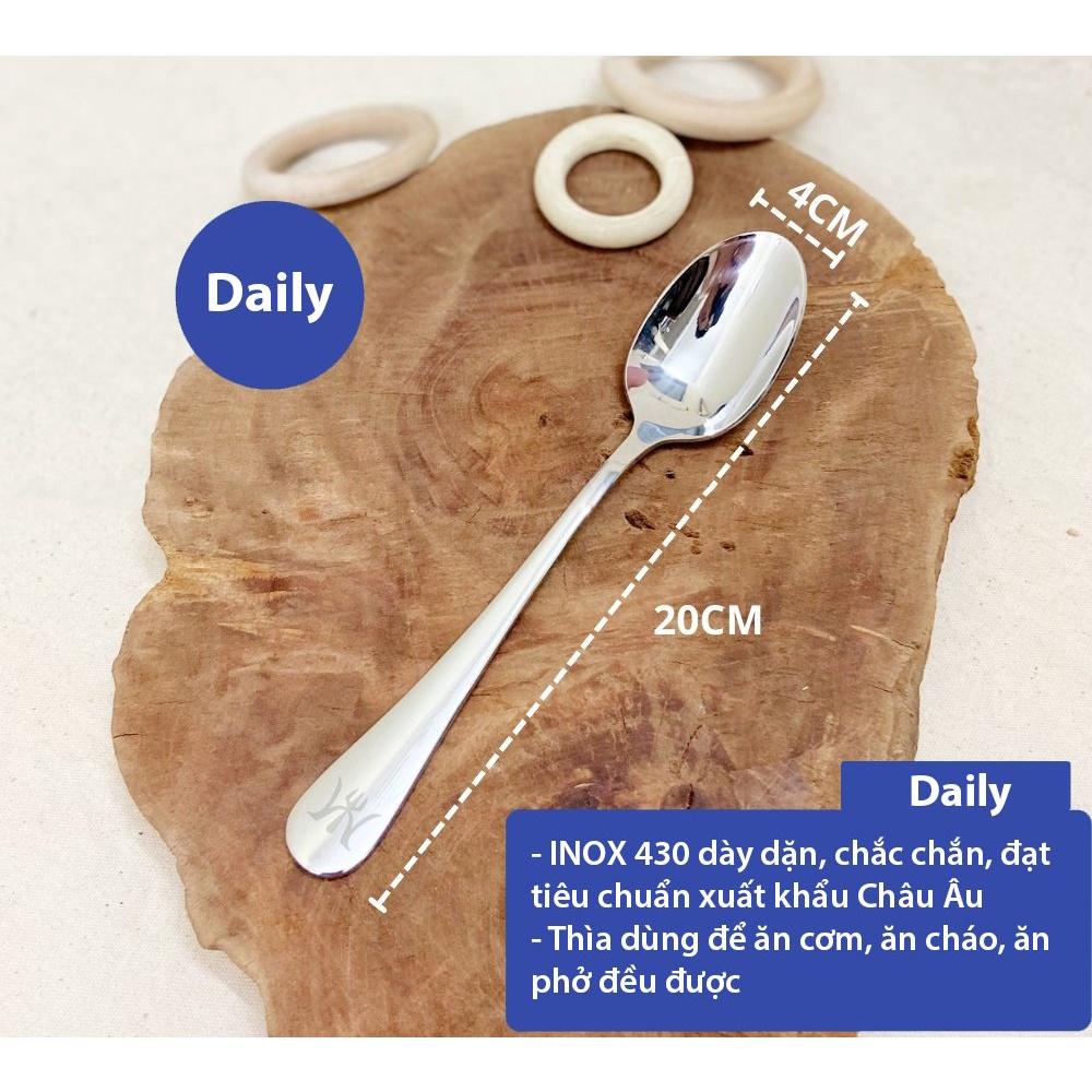 Bộ DAO MUỖNG NĨA ăn bít tết Miura Daily inox 18/0 xuất khẩu Châu Âu cao cấp, chống trơn trượt