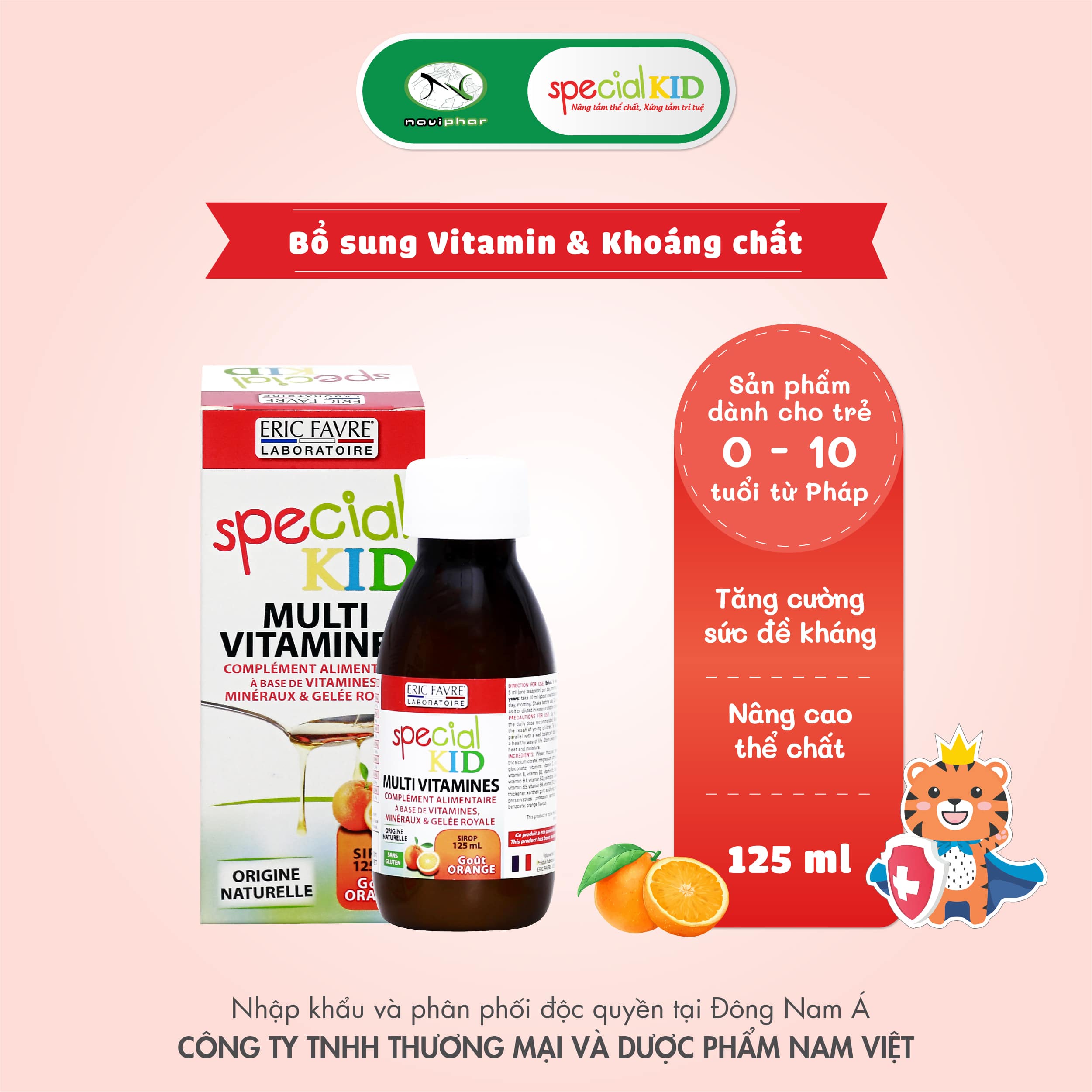 TPBVSK Special kid Multivitamin - Siro Bổ sung vitamin và khoáng chất - Hỗ trợ nâng cao sức khỏe, tăng cường sức đề kháng (125ml) [Siro - Nhập khẩu Pháp]