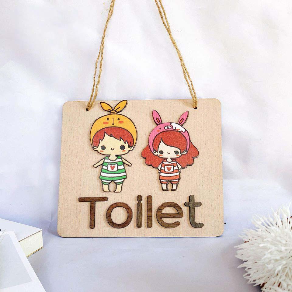 Bảng decor trang trí treo nhà tắm toilet, wc