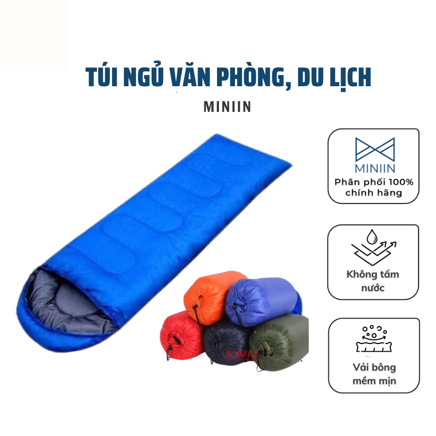 Túi Ngủ Văn Phòng Du Lịch, Phượt Cá Nhân, Túi Ngủ Mùa Đông - 3 Lớp Cao Cấp - Gói Gọn Tiện Ích- Hàng Chính Hãng MINIIN