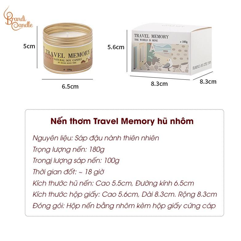 Nến thơm sáp đậu nành Travel Memory hũ nhôm