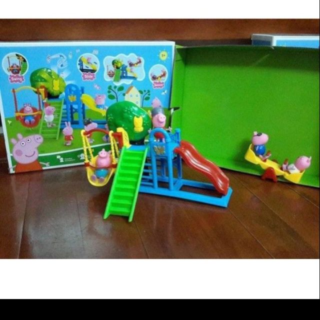 Bộ đồ chơi rắp láp, xếp hình sân chơi công viên gia đìnn heo Peppa Pig