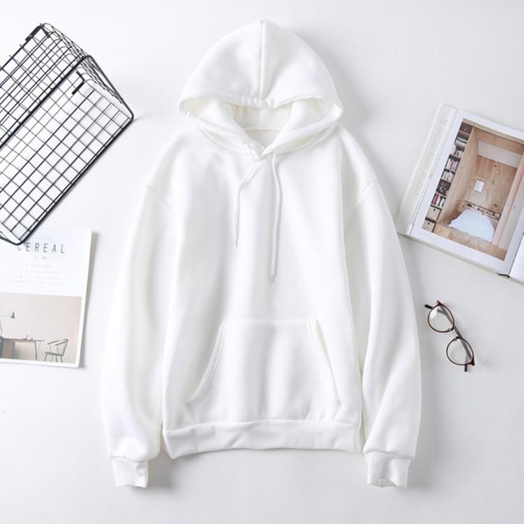 Áo Hoodie trơn Unisex Hàn Quốc(kèm ảnh thật)