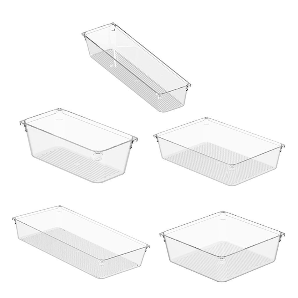 Desk Drawer Organizer Wardrobe Cosmetics Compartment 15.3x7.6x5.2cm