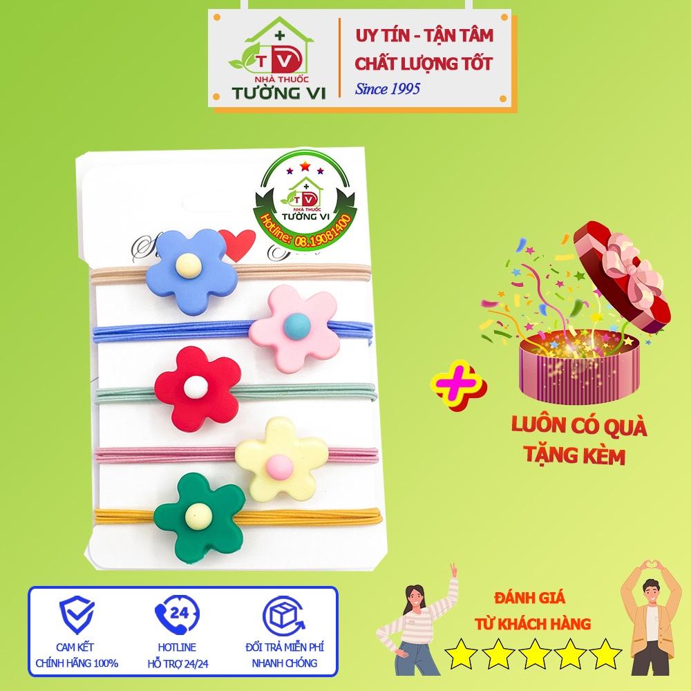 Dây Cột Tóc Co Giãn Nhiều Màu Xinh Xắn Cho Nữ