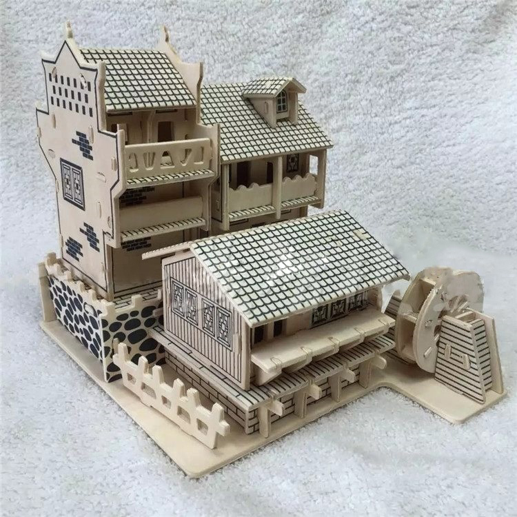 Đồ chơi lắp ráp gỗ 3D Mô hình Nhà cổ G-J075