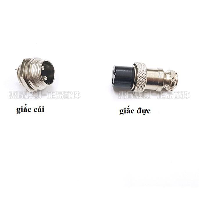 Giắc công tắc 2 chân mỏ hàn tig - Giắc điều khiển 2 chân dây hàn tig, mỏ cắt plasma