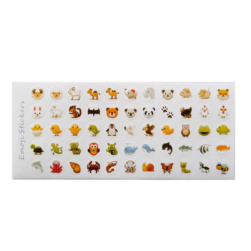 Bộ 12 Tấm Nhãn Dán Sticker Trang Trí Emoji Stickers