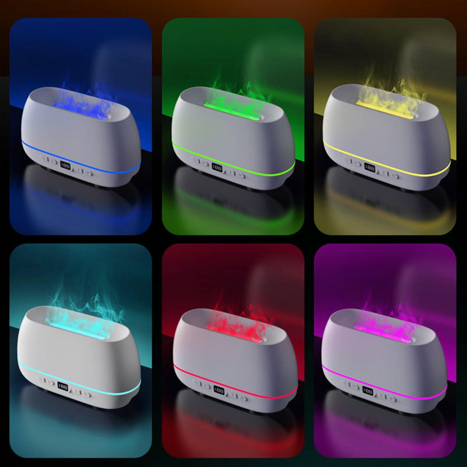 LED Humidifier Diffuser Remote Control with Realistic Flame for Bedroom Yoga